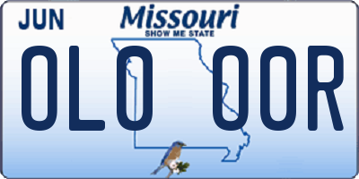 MO license plate OL0O0R