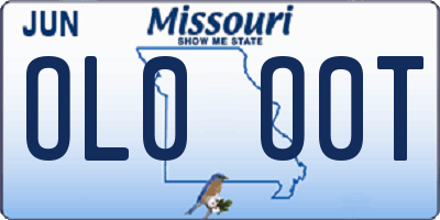 MO license plate OL0O0T