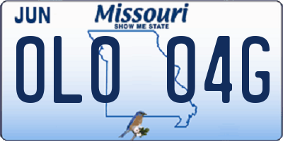 MO license plate OL0O4G