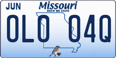 MO license plate OL0O4Q