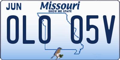 MO license plate OL0O5V