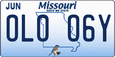 MO license plate OL0O6Y