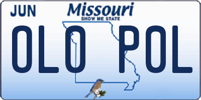 MO license plate OL0P0L