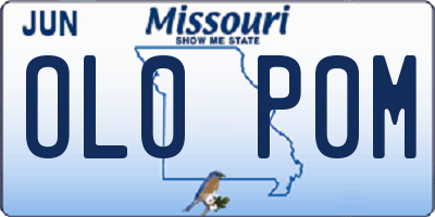 MO license plate OL0P0M