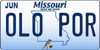 MO license plate OL0P0R