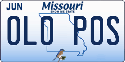 MO license plate OL0P0S