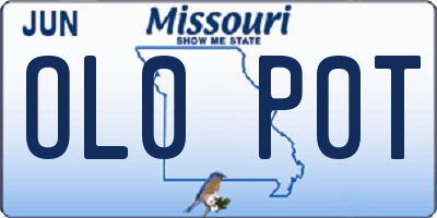 MO license plate OL0P0T