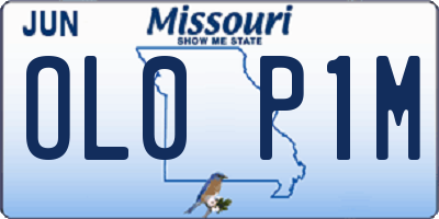 MO license plate OL0P1M