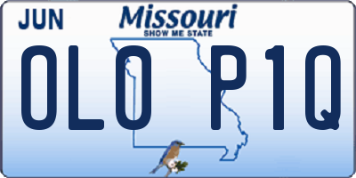 MO license plate OL0P1Q
