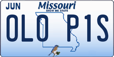 MO license plate OL0P1S