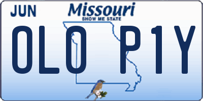 MO license plate OL0P1Y