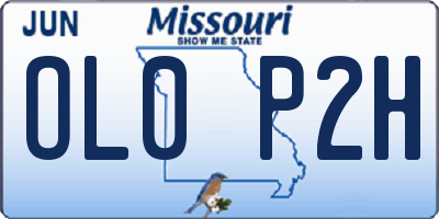 MO license plate OL0P2H