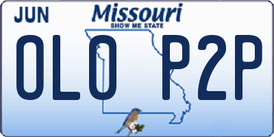 MO license plate OL0P2P