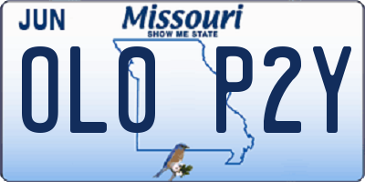 MO license plate OL0P2Y