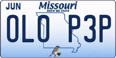 MO license plate OL0P3P