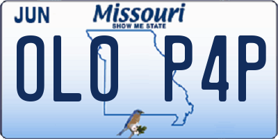 MO license plate OL0P4P