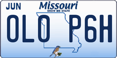 MO license plate OL0P6H