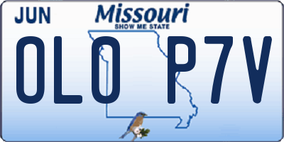 MO license plate OL0P7V