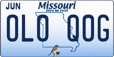 MO license plate OL0Q0G