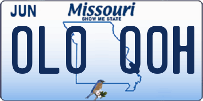 MO license plate OL0Q0H