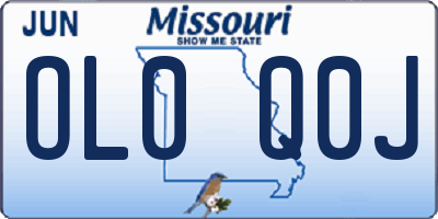 MO license plate OL0Q0J