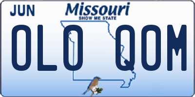 MO license plate OL0Q0M