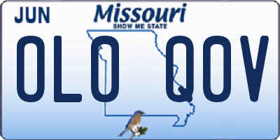 MO license plate OL0Q0V