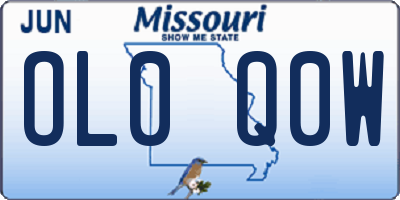 MO license plate OL0Q0W