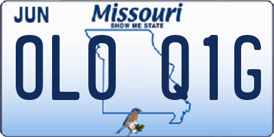MO license plate OL0Q1G