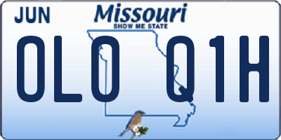 MO license plate OL0Q1H