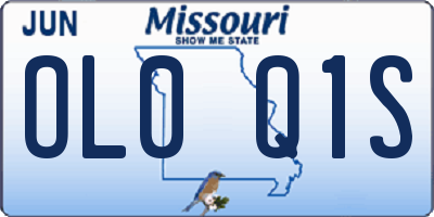 MO license plate OL0Q1S