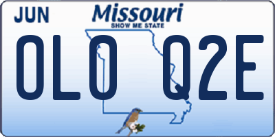 MO license plate OL0Q2E
