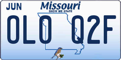 MO license plate OL0Q2F