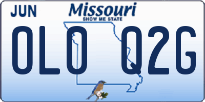 MO license plate OL0Q2G