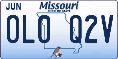 MO license plate OL0Q2V