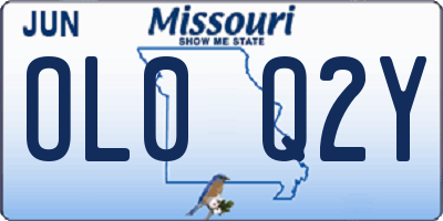 MO license plate OL0Q2Y