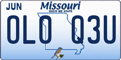 MO license plate OL0Q3U