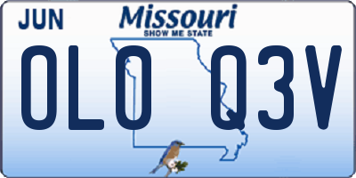 MO license plate OL0Q3V