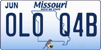 MO license plate OL0Q4B