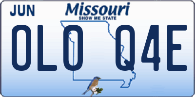 MO license plate OL0Q4E