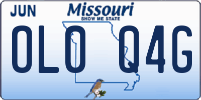 MO license plate OL0Q4G