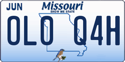 MO license plate OL0Q4H
