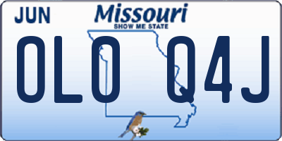 MO license plate OL0Q4J