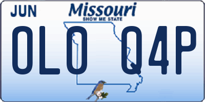MO license plate OL0Q4P