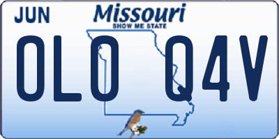 MO license plate OL0Q4V