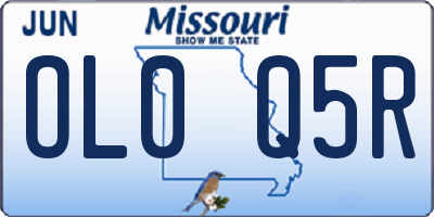 MO license plate OL0Q5R