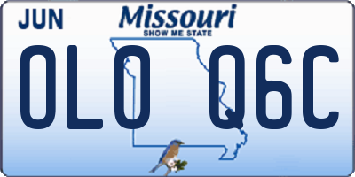 MO license plate OL0Q6C