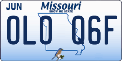 MO license plate OL0Q6F