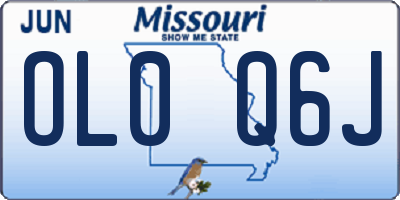 MO license plate OL0Q6J