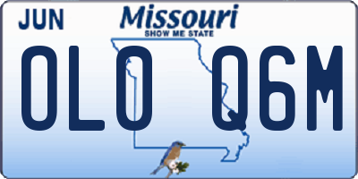 MO license plate OL0Q6M